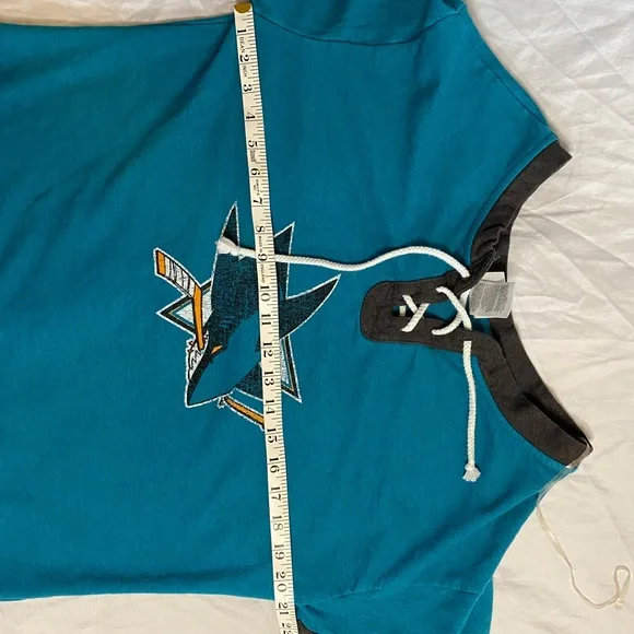 San Jose Sharks Women’s Off The Shoulder Sweater - Picture 6 of 8